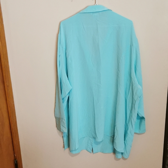 100% silk blouse vintage size 32W bnwt - Picture 4 of 14